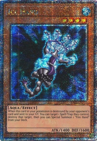 Ice Hand Quarter Century Secret Rare Quarter Century Stampede Yu-Gi-Oh! card