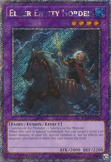 Elder Entity Norden Platinum Secret Rare Quarter Century Stampede Yu-Gi-Oh! card