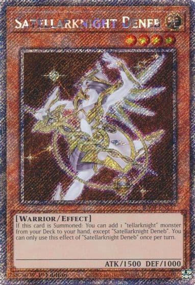 Satellarknight Deneb Platinum Secret Rare Quarter Century Stampede Yu-Gi-Oh! card