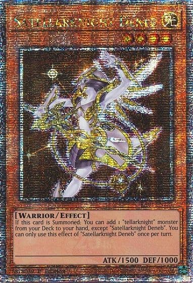 Satellarknight Deneb Quarter Century Secret Rare Quarter Century Stampede Yu-Gi-Oh! card