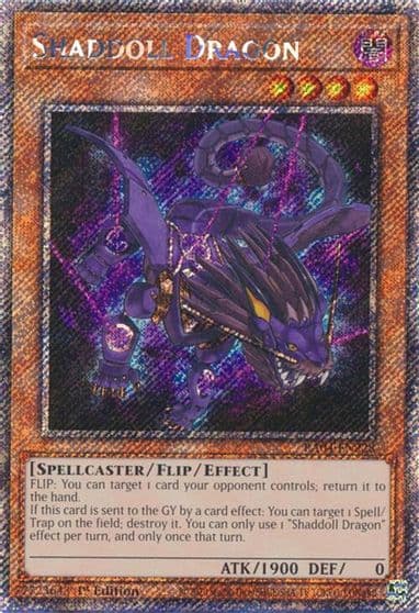 Shaddoll Dragon Platinum Secret Rare Quarter Century Stampede Yu-Gi-Oh! card