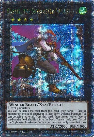 Castel the Skyblaster Musketeer Quarter Century Secret Rare Quarter Century Stampede Yu-Gi-Oh! card