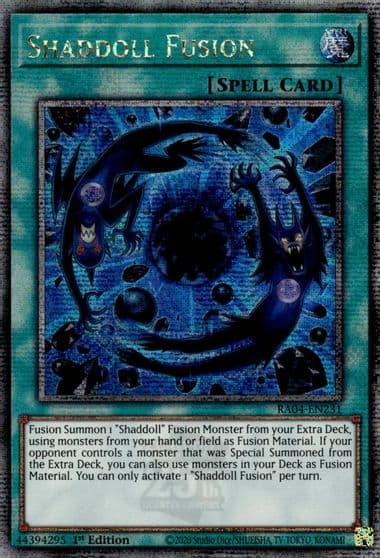 Shaddoll Fusion Quarter Century Secret Rare Quarter Century Stampede Yu-Gi-Oh! card