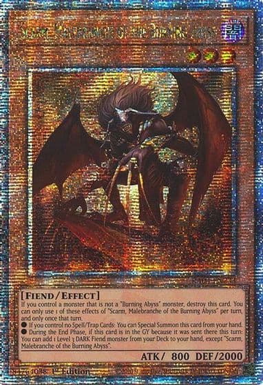 Scarm Malebranche of the Burning Abyss Quarter Century Secret Rare Quarter Century Stampede Yu-Gi-Oh! card