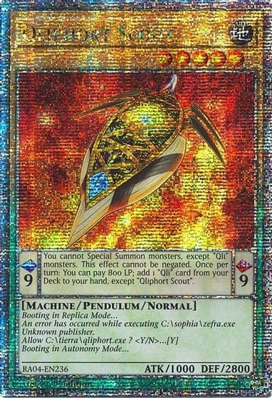 Qliphort Scout Quarter Century Secret Rare Quarter Century Stampede Yu-Gi-Oh! card