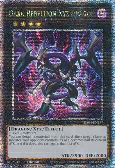 Dark Rebellion Xyz Dragon Quarter Century Secret Rare Quarter Century Stampede Yu-Gi-Oh! card