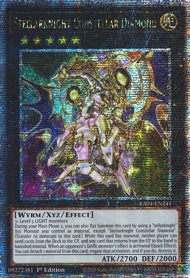 Stellarknight Constellar Diamond Quarter Century Secret Rare Quarter Century Stampede Yu-Gi-Oh! card