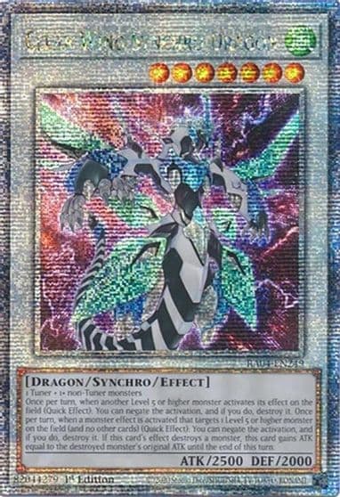 Clear Wing Synchro Dragon Quarter Century Secret Rare Quarter Century Stampede Yu-Gi-Oh! card