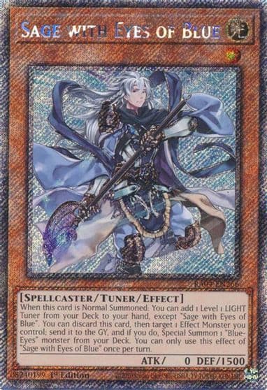 Sage with Eyes of Blue Platinum Secret Rare Quarter Century Stampede Yu-Gi-Oh! card