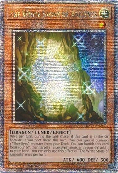 The White Stone of Ancients Quarter Century Secret Rare Quarter Century Stampede Yu-Gi-Oh! card