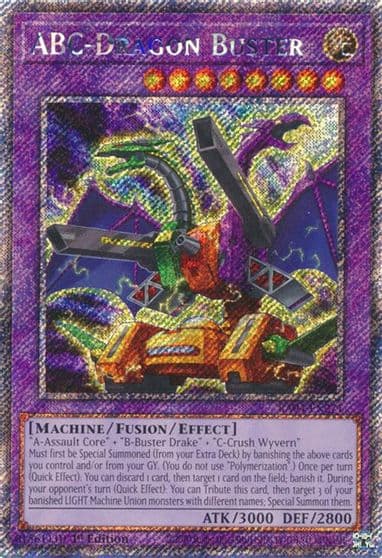 ABC Dragon Buster Platinum Secret Rare Quarter Century Stampede Yu-Gi-Oh! card