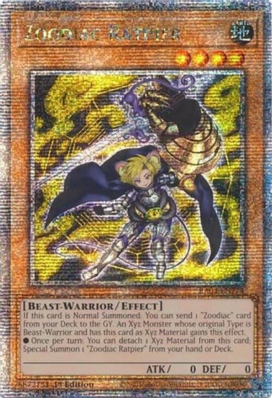 Zoodiac Ratpier Quarter Century Secret Rare Quarter Century Stampede Yu-Gi-Oh! card