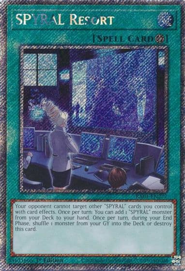 SPYRAL Resort Platinum Secret Rare Quarter Century Stampede Yu-Gi-Oh! card