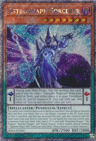 Astrograph Sorcerer Platinum Secret Rare Quarter Century Stampede Yu-Gi-Oh! card