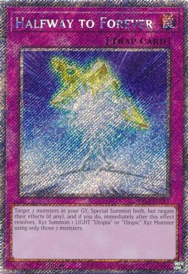 Halfway to Forever Platinum Secret Rare Quarter Century Stampede Yu-Gi-Oh! card