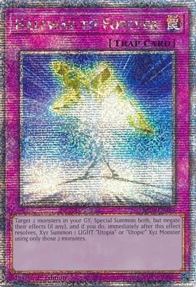 Halfway to Forever Quarter Century Secret Rare Quarter Century Stampede Yu-Gi-Oh! card