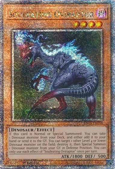 Souleating Oviraptor Quarter Century Secret Rare Quarter Century Stampede Yu-Gi-Oh! card