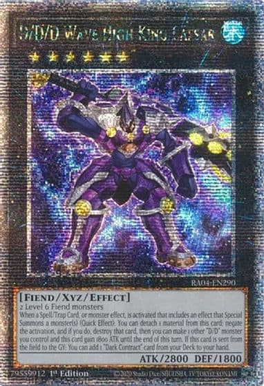 D D D Wave High King Caesar Quarter Century Secret Rare Quarter Century Stampede Yu-Gi-Oh! card