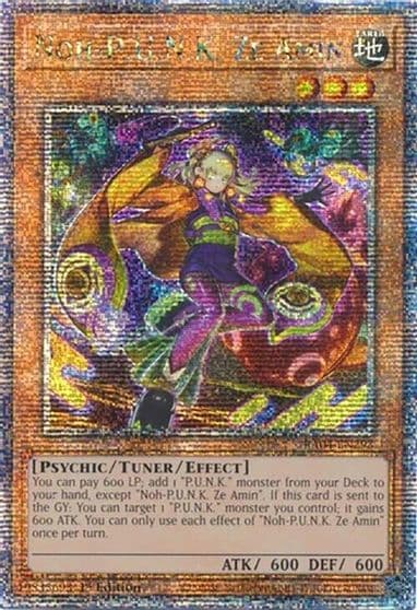 Noh PUNK Ze Amin Quarter Century Secret Rare Quarter Century Stampede Yu-Gi-Oh! card