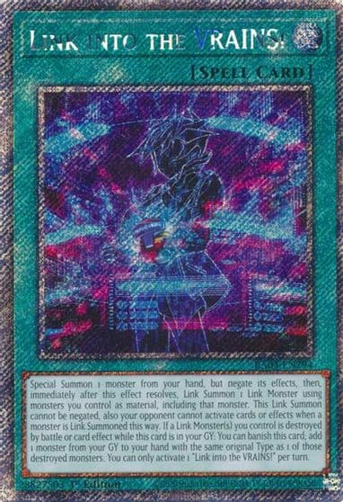 Link into the VRAINS Platinum Secret Rare Quarter Century Stampede Yu-Gi-Oh! card