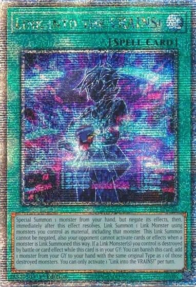 Link into the VRAINS Quarter Century Secret Rare Quarter Century Stampede Yu-Gi-Oh! card