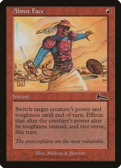 About Face Urza's Legacy Magic card