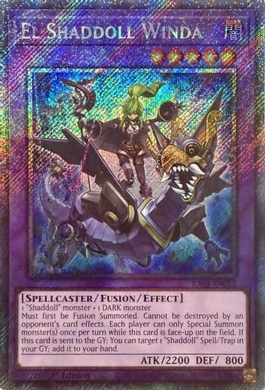 El Shaddoll Winda Platinum Secret Rare Quarter Century Stampede Yu-Gi-Oh! card