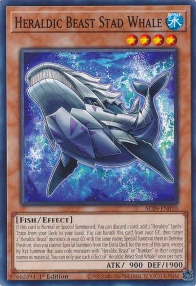 Heraldic Beast Stad Whale Alliance Insight Yu-Gi-Oh! card