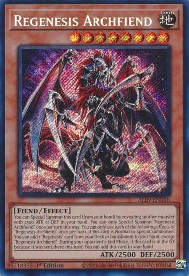 Regenesis Archfiend Alliance Insight Yu-Gi-Oh! card