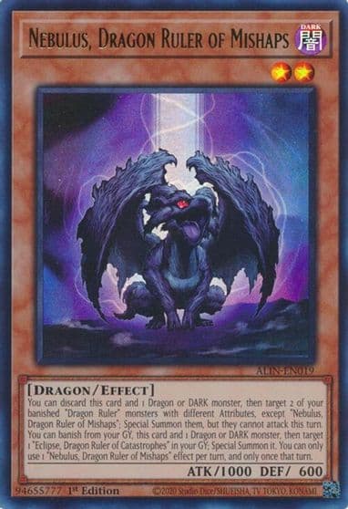 Nebulus Dragon Ruler of Mishaps Alliance Insight Yu-Gi-Oh! card