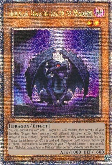Nebulus Dragon Ruler of Mishaps Quarter Century Secret Rare Alliance Insight Yu-Gi-Oh! card