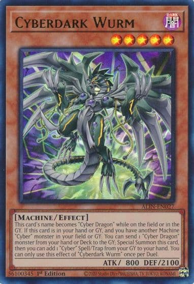 Cyberdark Wurm Alliance Insight Yu-Gi-Oh! card