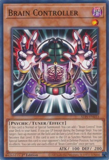 Brain Controller Alliance Insight Yu-Gi-Oh! card