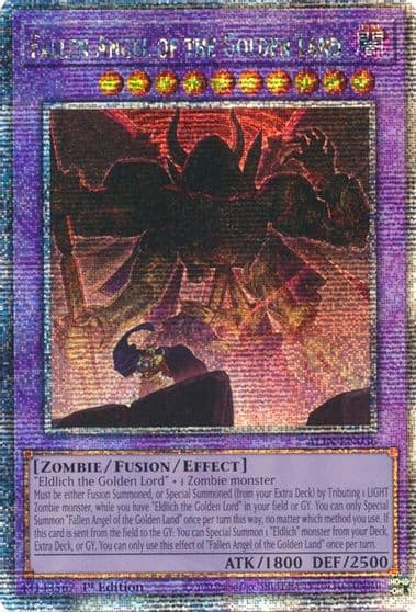 Fallen Angel of the Golden Land Quarter Century Secret Rare Alliance Insight Yu-Gi-Oh! card
