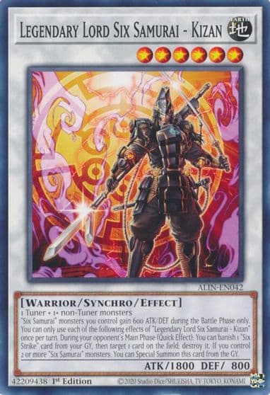 Legendary Lord Six Samurai Kizan Alliance Insight Yu-Gi-Oh! card