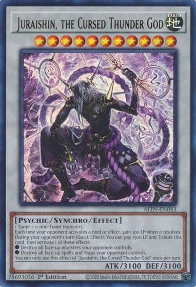 Juraishin the Cursed Thunder God Alliance Insight Yu-Gi-Oh! card