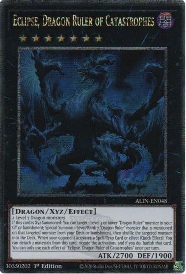 Eclipse Dragon Ruler of Catastrophes Quarter Century Secret Rare Alliance Insight Yu-Gi-Oh! card