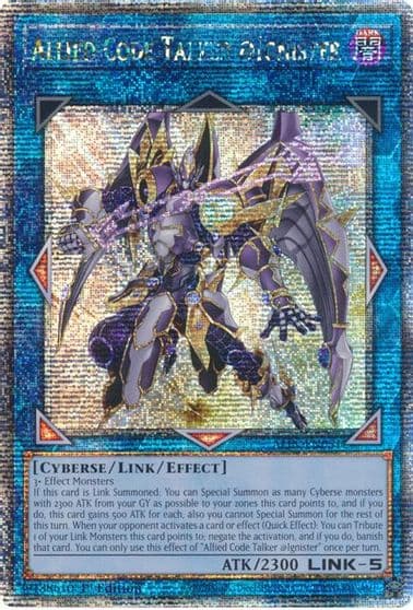 Allied Code Talker Ignister Quarter Century Secret Rare Alliance Insight Yu-Gi-Oh! card