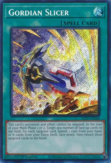 Gordian Slicer Alliance Insight Yu-Gi-Oh! card