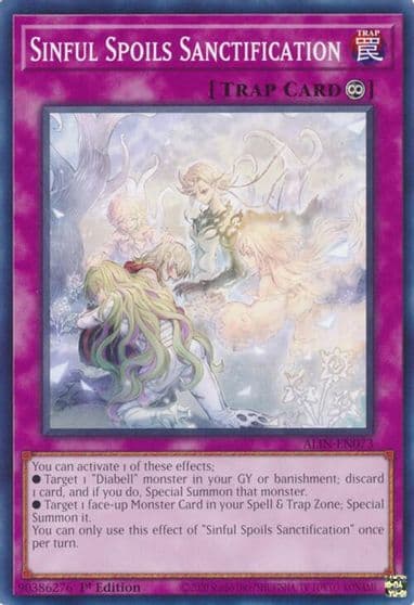 Sinful Spoils Sanctification Alliance Insight Yu-Gi-Oh! card