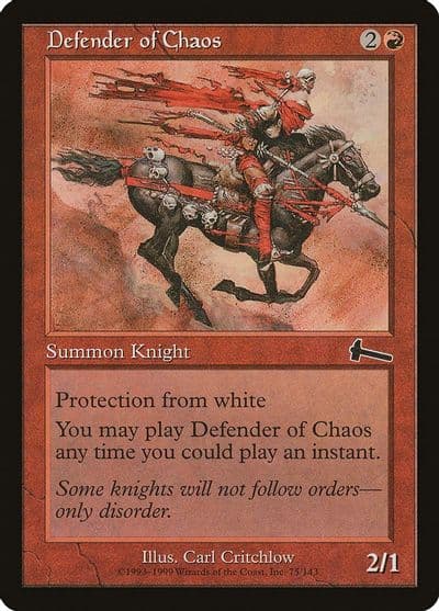 Defender of Chaos Urza's Legacy Magic card