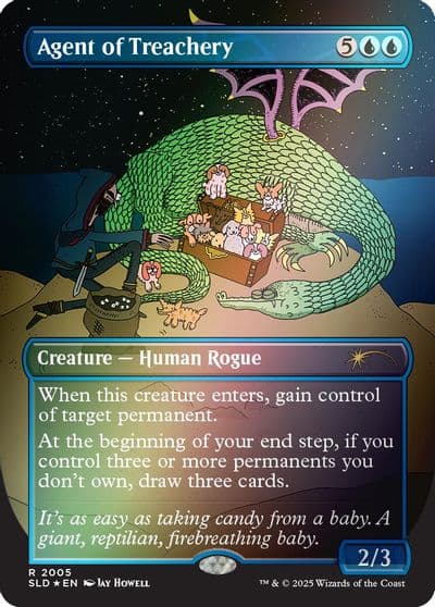 Agent of Treachery Rainbow Foil Secret Lair Drop Series Magic card