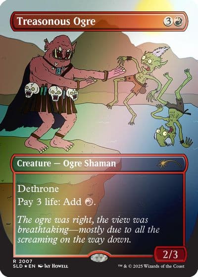 Treasonous Ogre Rainbow Foil Secret Lair Drop Series Magic card