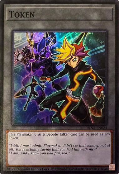 Token Playmaker and Ai and Decode Talker Alliance Insight Yu-Gi-Oh! card