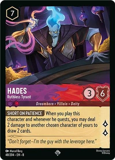 Hades Ruthless Tyrant Reign of Jafar Lorcana card