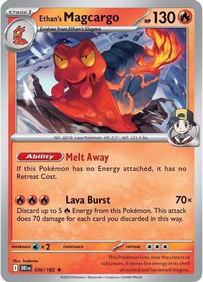 Ethan's Magcargo SV10: Destined Rivals Pokemon card