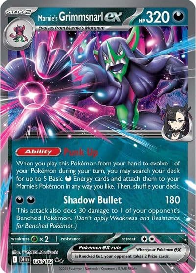 Marnie's Grimmsnarl ex SV10: Destined Rivals Pokemon card
