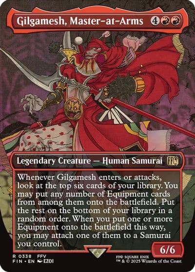 Gilgamesh Master at Arms Borderless FINAL FANTASY Magic card