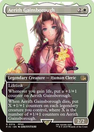 Aerith Gainsborough Borderless FINAL FANTASY Magic card