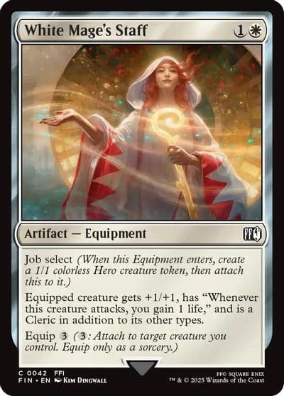 White Mages Staff FINAL FANTASY Magic card